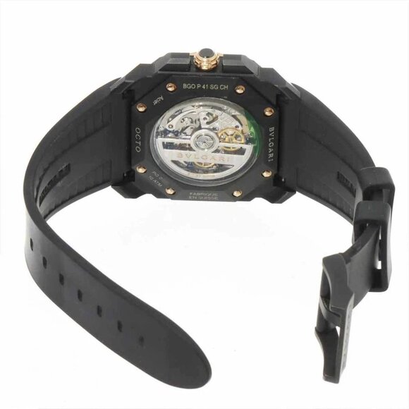 BVLGARI Octo Ultra Nero Chronograph BGOP41SGCH 750 PG Black Dial Mens 90275682 - Picture 4 of 7